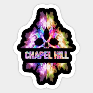 Chapel hill Tie Dye Watercolor Gift Souvenir Sticker